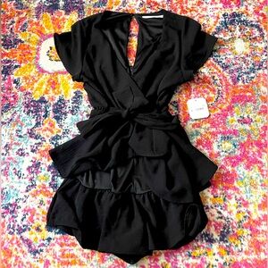 Black Altard state mini dress w/ built in shorts